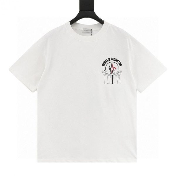 designer,replica,clothing,fake,1:1,lv,luxury,high quality MONCLER GM Collaboration Embroidered Logo Short-Sleeve T-Shirt (8BF0)