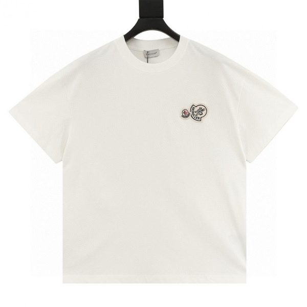 designer,replica,clothing,fake,1:1,lv,luxury,high quality MONCLER Double Logo Short-Sleeve T-Shirt (7874)