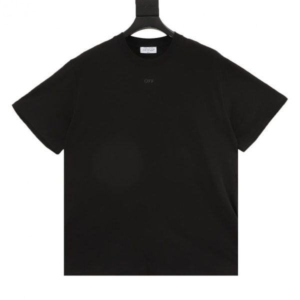 designer,replica,clothing,fake,1:1,lv,luxury,high quality OFF WHITE CO VIRGIL Overlapping Black Vinyl Arrow Print Short-Sleeve T-Shirt (C1B7)