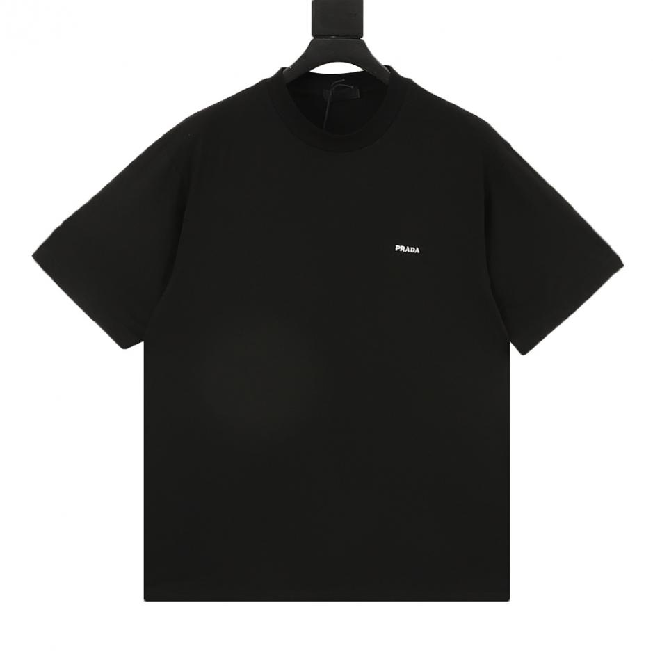 designer,replica,clothing,fake,1:1,lv,luxury,high quality PRADA Crew Neck Short Sleeve T-Shirt with Small Embroidery (99FA) designer,replica,clothing,fake,1:1,lv,luxury,high quality PRADA Crew Neck Short Sleeve T-Shirt with Small Embroidery (99FA)