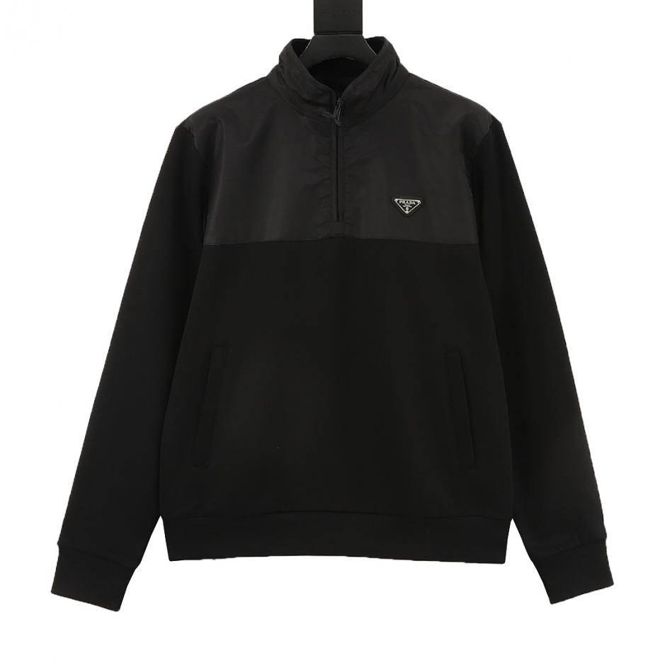 designer,replica,clothing,fake,1:1,lv,luxury,high quality PRADA Nylon Half-Zip Hooded Sweatshirt Jacket (982C) designer,replica,clothing,fake,1:1,lv,luxury,high quality PRADA Nylon Half-Zip Hooded Sweatshirt Jacket (982C)