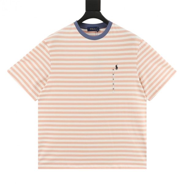 designer,replica,clothing,fake,1:1,lv,luxury,high quality RALPH LAUREN Striped Short-Sleeve T-Shirt (017E)