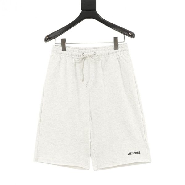 designer,replica,clothing,fake,1:1,lv,luxury,high quality WE11DONE official website 24SS Summer New Arrival: Tan Jianci’s Same Style Top with Letter Logo Print Frayed Edge Casual Shorts (9A2C)