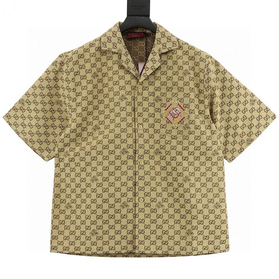 designer,replica,clothing,fake,1:1,lv,luxury,high quality GUCCI Classic GG Monogram Embroidered Horse Year Badge Cuban Collar Short-Sleeve Shirt (1B39) designer,replica,clothing,fake,1:1,lv,luxury,high quality GUCCI Classic GG Monogram Embroidered Horse Year Badge Cuban Collar Short-Sleeve Shirt (1B39)