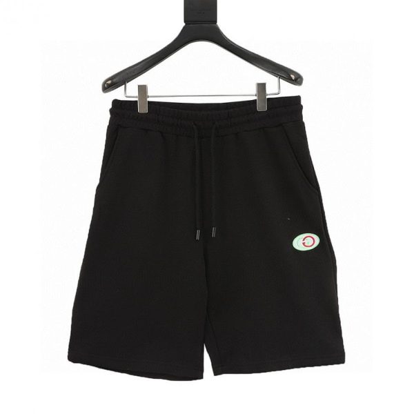designer,replica,clothing,fake,1:1,lv,luxury,high quality GUCCI classic double G logo embroidered drawstring shorts (A72F)