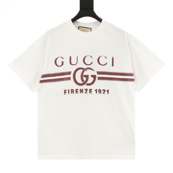 designer,replica,clothing,fake,1:1,lv,luxury,high quality GUCCI Gradient Belt Print Short-Sleeve T-Shirt (1918)