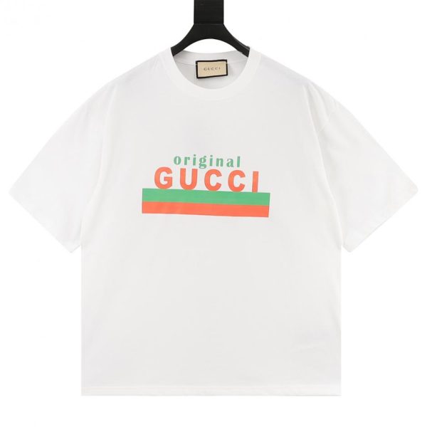 designer,replica,clothing,fake,1:1,lv,luxury,high quality GUCCI classic red and green striped letter print short-sleeved T-shirt (F6C0)