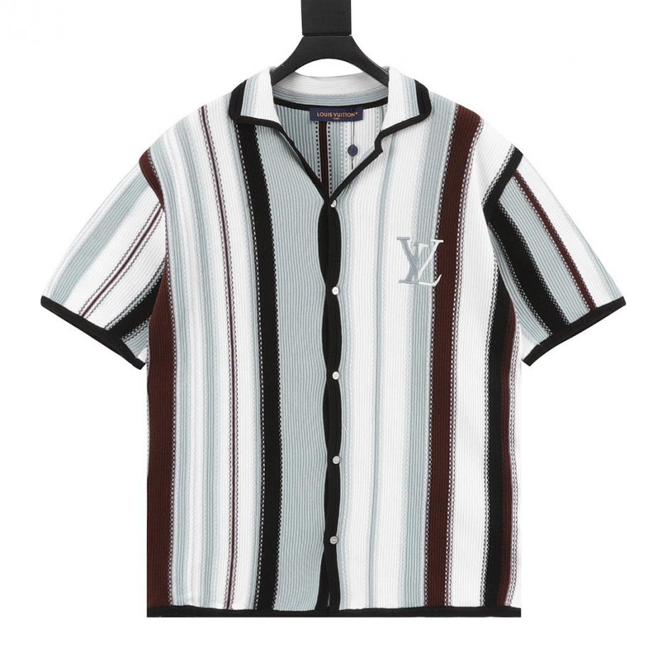 designer,replica,clothing,fake,1:1,lv,luxury,high quality LOUIS VUITTON striped knit suit, short-sleeved shirt (3A10) designer,replica,clothing,fake,1:1,lv,luxury,high quality LOUIS VUITTON striped knit suit, short-sleeved shirt (3A10)