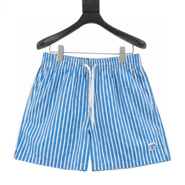designer,replica,clothing,fake,1:1,lv,luxury,high quality LOUIS VUITTON Blue Vertical Striped Print Beach Shorts (4C46)