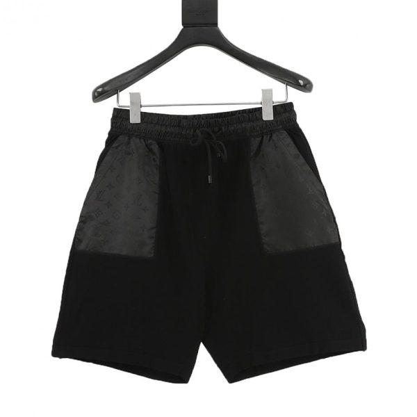 designer,replica,clothing,fake,1:1,lv,luxury,high quality LOUIS VUITTON Knitted Jacquard Patchwork Nylon Embellished Drawstring Shorts (9F22)