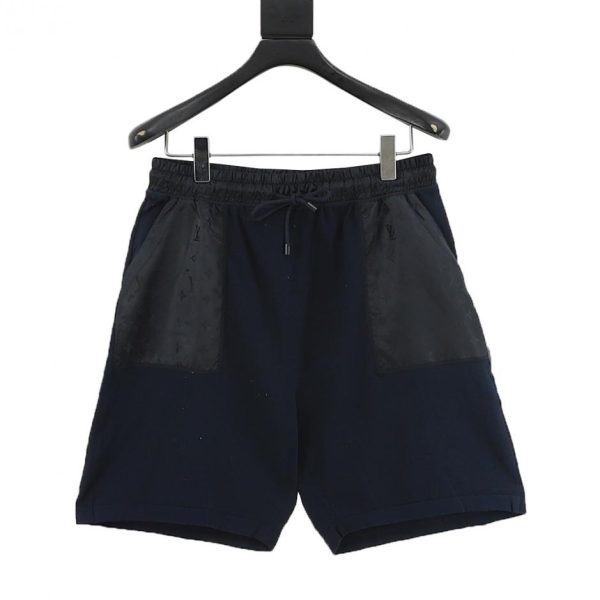 designer,replica,clothing,fake,1:1,lv,luxury,high quality LOUIS VUITTON Knitted Jacquard Patchwork Nylon Embellished Drawstring Shorts (E3E8)