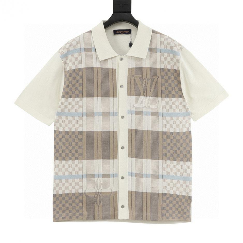 designer,replica,clothing,fake,1:1,lv,luxury,high quality LOUIS VUITTON Check Jacquard Knit Short-Sleeve Shirt (8D1B) designer,replica,clothing,fake,1:1,lv,luxury,high quality LOUIS VUITTON Check Jacquard Knit Short-Sleeve Shirt (8D1B)