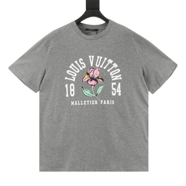 designer,replica,clothing,fake,1:1,lv,luxury,high quality LOUIS VUITTON Iris 1854 Vintage Print Short-Sleeve T-Shirt (BFendi B)