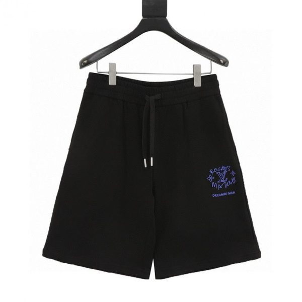 designer,replica,clothing,fake,1:1,lv,luxury,high quality LOUIS VUITTON Dreamer Graffiti Slogan Print Shorts (D03D)