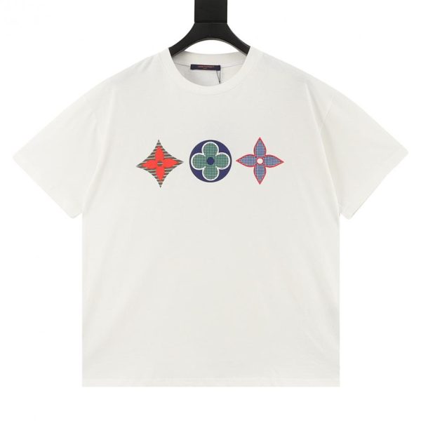 designer,replica,clothing,fake,1:1,lv,luxury,high quality LOUIS VUITTON Classic Floral Print Short-Sleeve T-Shirt (5EDA)