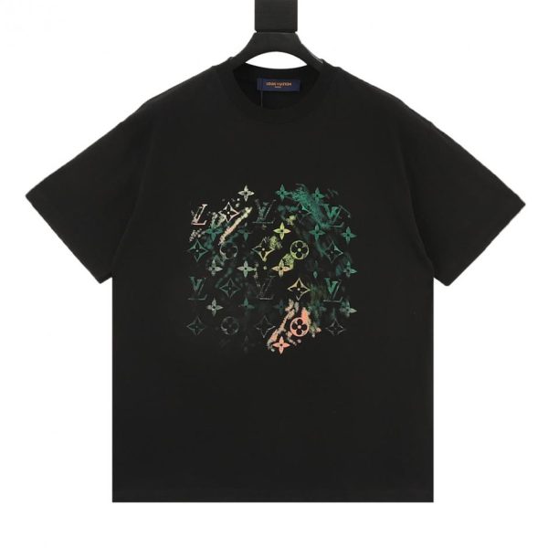 designer,replica,clothing,fake,1:1,lv,luxury,high quality LOUIS VUITTON Gradient Print Monogram Short-Sleeve T-Shirt (0396)