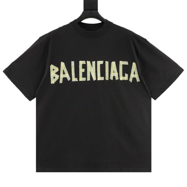 designer,replica,clothing,fake,1:1,lv,luxury,high quality BALENCIAGA Tape Short-Sleeve T-Shirt (D245)