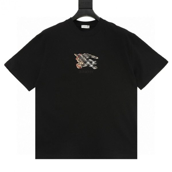 designer,replica,clothing,fake,1:1,lv,luxury,high quality Burberry check laser-embroidered short-sleeved shirt (27DB)