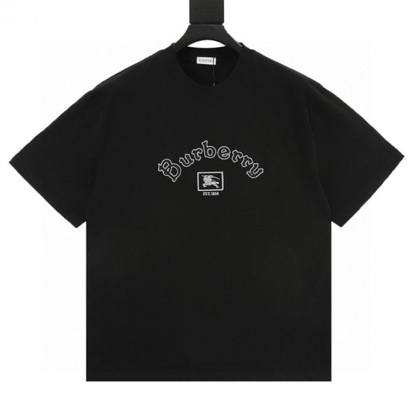 designer,replica,clothing,fake,1:1,lv,luxury,high quality Burberry chain slogan embroidered short-sleeved shirt (61C1)