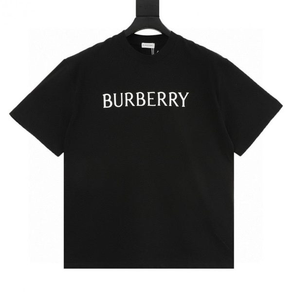designer,replica,clothing,fake,1:1,lv,luxury,high quality Burberry chunky short-sleeved T-shirt with 3D letter print (EA51)