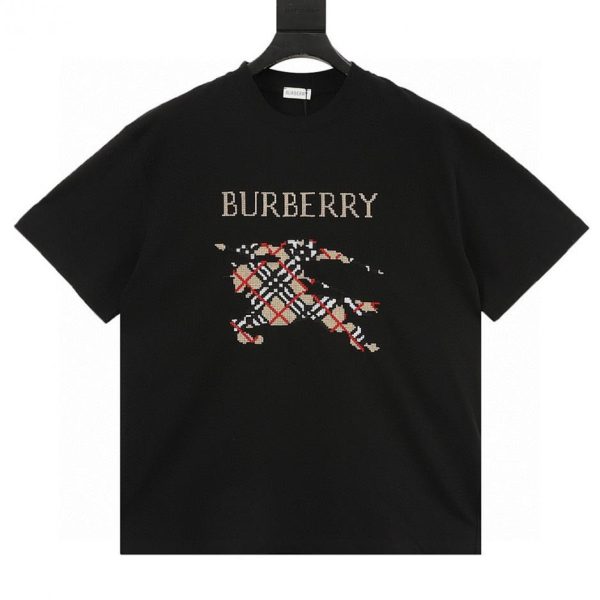 designer,replica,clothing,fake,1:1,lv,luxury,high quality Burberry’s new equestrian cross-stitch short-sleeved shirt (06D8)