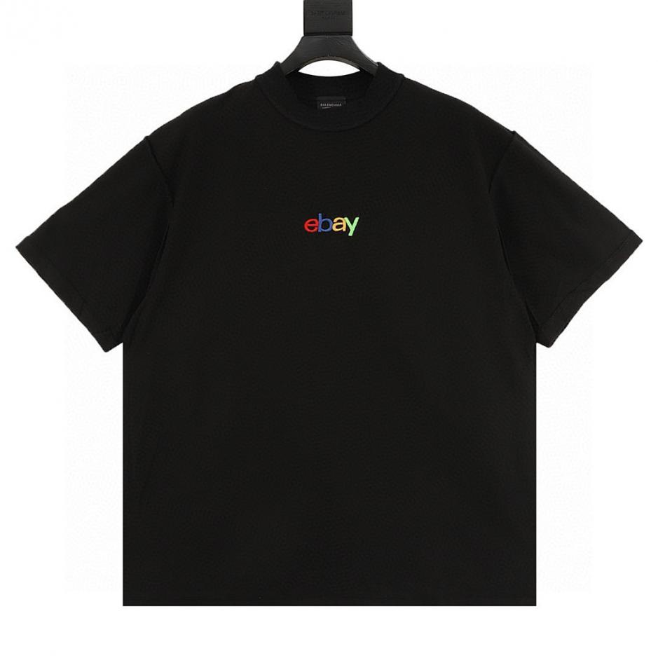 designer,replica,clothing,fake,1:1,lv,luxury,high quality Balenciagag short-sleeved T-shirt with eBay embroidery on the chest (4DEF) designer,replica,clothing,fake,1:1,lv,luxury,high quality Balenciagag short-sleeved T-shirt with eBay embroidery on the chest (4DEF)