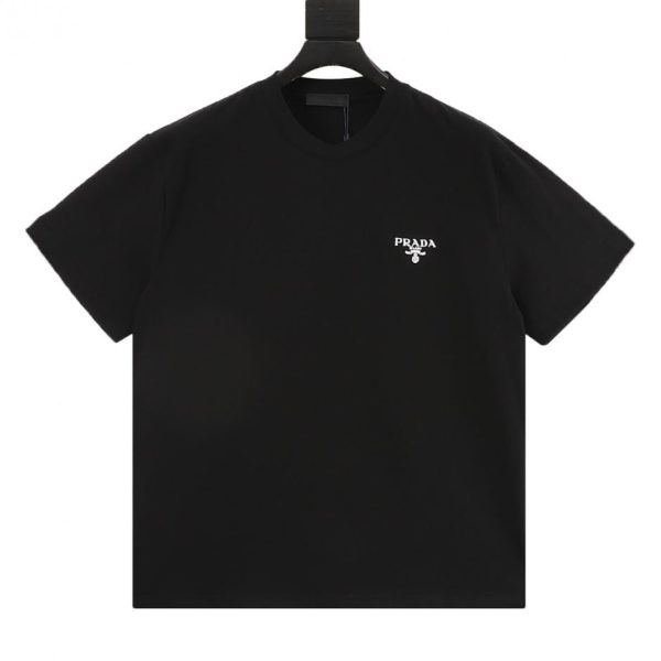 designer,replica,clothing,fake,1:1,lv,luxury,high quality Prada classic short-sleeved shirt with small embroidery (0B3C)