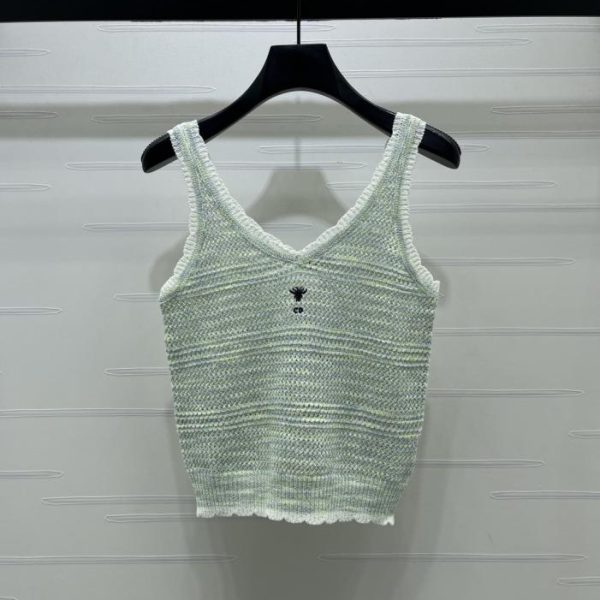 designer,replica,clothing,fake,1:1,lv,luxury,high quality Dior spaghetti strap knit camisole (V80OE)