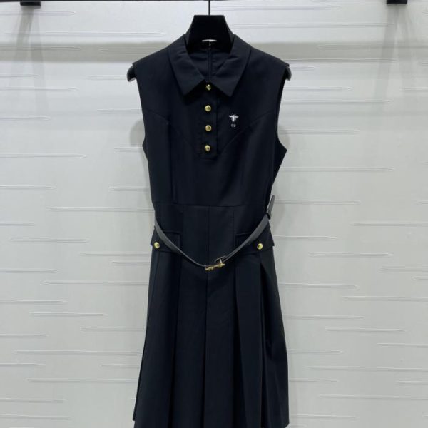 designer,replica,clothing,fake,1:1,lv,luxury,high quality Dior CD belted vest dress (8O966)