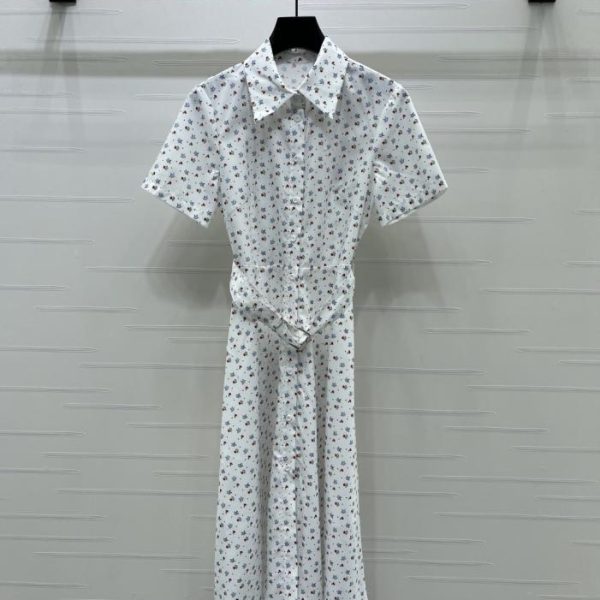 designer,replica,clothing,fake,1:1,lv,luxury,high quality Dior floral print shirt dress (012JJ)