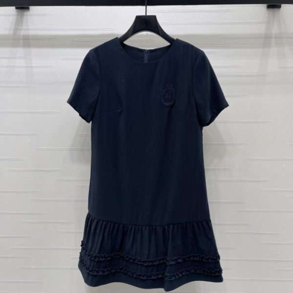 designer,replica,clothing,fake,1:1,lv,luxury,high quality Dior Ruffled Short-Sleeve Dress (ZWXRK)