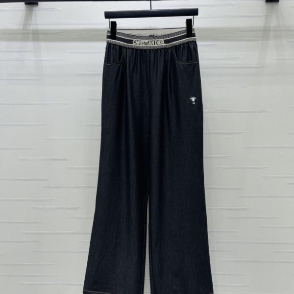 designer,replica,clothing,fake,1:1,lv,luxury,high quality Dior letter-print webbing trousers (2FRHW)