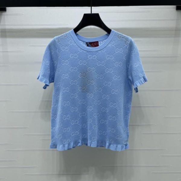 designer,replica,clothing,fake,1:1,lv,luxury,high quality Gucci GG Jacquard Short-Sleeve T-Shirt (K2O7O)
