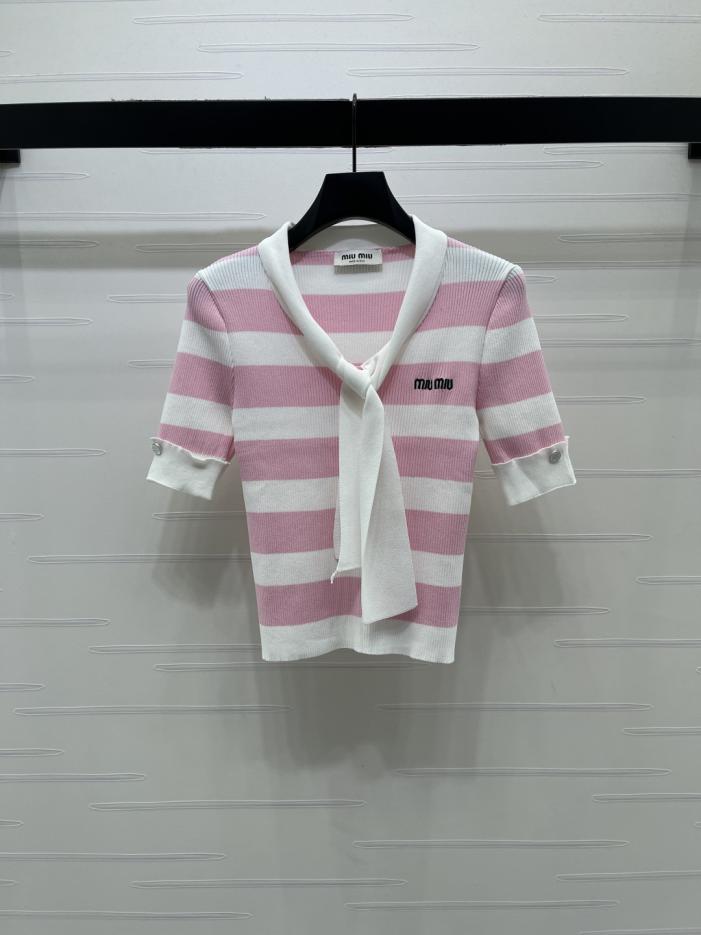 designer,replica,clothing,fake,1:1,lv,luxury,high quality MiuMiu striped knit short-sleeved shirt with collar (11Y9L) designer,replica,clothing,fake,1:1,lv,luxury,high quality MiuMiu striped knit short-sleeved shirt with collar (11Y9L)