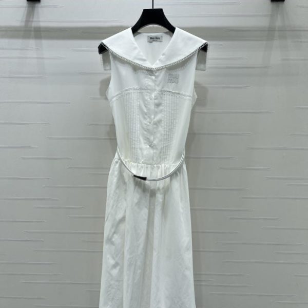 designer,replica,clothing,fake,1:1,lv,luxury,high quality Miu Miu shawl-neck vest dress (F6MH1)