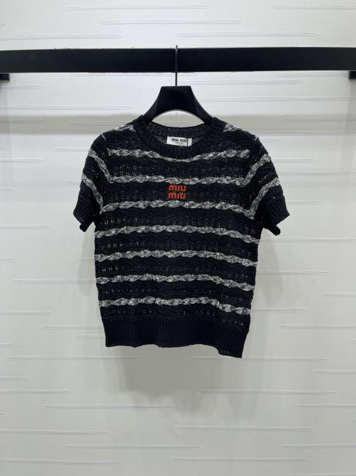 designer,replica,clothing,fake,1:1,lv,luxury,high quality MiuMiu Striped Openwork Knit Short-Sleeve T-Shirt (K06YS) designer,replica,clothing,fake,1:1,lv,luxury,high quality MiuMiu Striped Openwork Knit Short-Sleeve T-Shirt (K06YS)