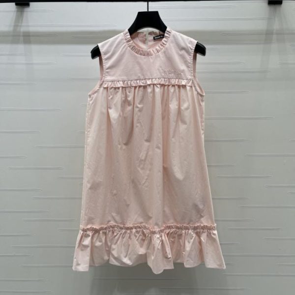 designer,replica,clothing,fake,1:1,lv,luxury,high quality MiuMiu lace-collar vest dress (W3Y4L)