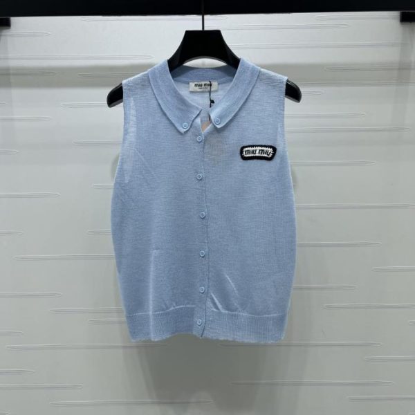 designer,replica,clothing,fake,1:1,lv,luxury,high quality MiuMiu Knitted Vest (KLKNF)