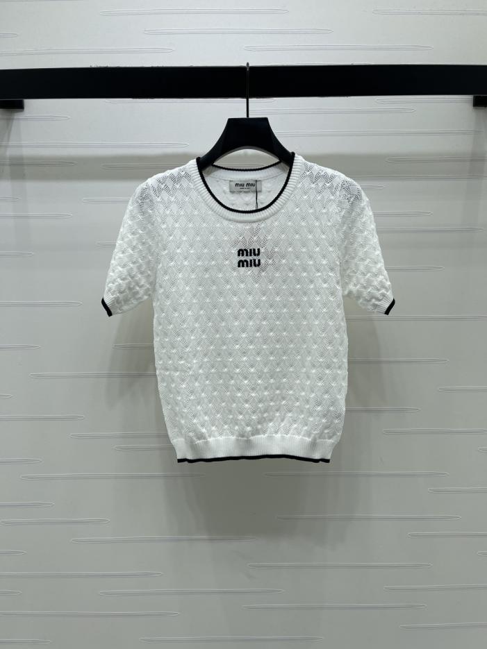 designer,replica,clothing,fake,1:1,lv,luxury,high quality MiuMiu Openwork Knit Crew Neck Short-Sleeve T-Shirt (LVUGH) designer,replica,clothing,fake,1:1,lv,luxury,high quality MiuMiu Openwork Knit Crew Neck Short-Sleeve T-Shirt (LVUGH)