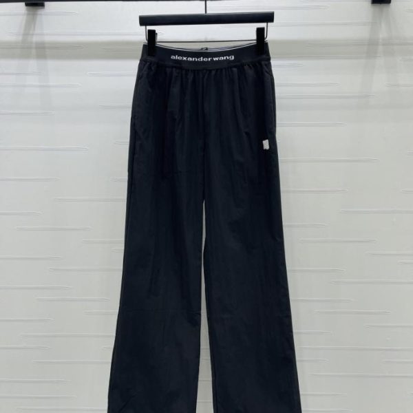 designer,replica,clothing,fake,1:1,lv,luxury,high quality Alexander Wang Straight Leg Trousers with Webbing and Lettering (C8XV4)