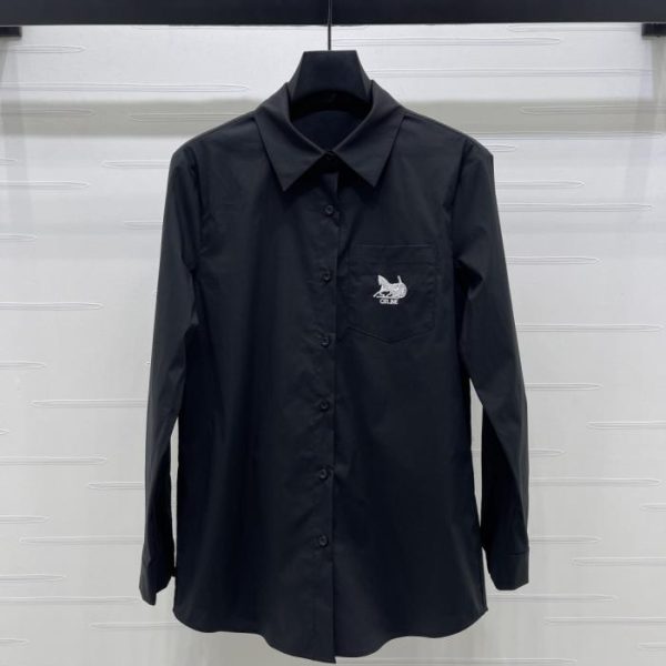 designer,replica,clothing,fake,1:1,lv,luxury,high quality CELINE FURBOW Long-Sleeved Collared Shirt