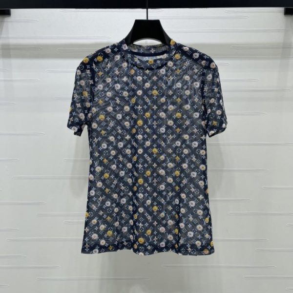 designer,replica,clothing,fake,1:1,lv,luxury,high quality LOUIS VUITTON Daisy Print Short-Sleeve T-Shirt (7D3OJ)