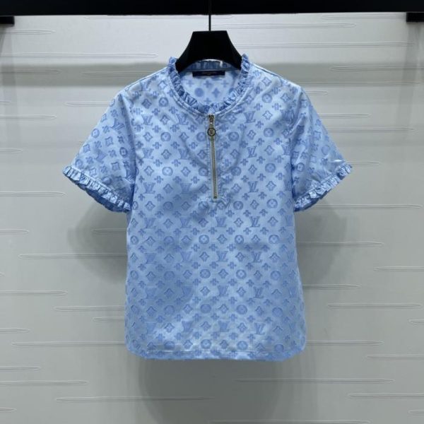 designer,replica,clothing,fake,1:1,lv,luxury,high quality LOUIS VUITTON Jacquard Short-Sleeve Shirt (E8ICU)
