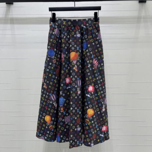 designer,replica,clothing,fake,1:1,lv,luxury,high quality LOUIS VUITTON monogram hot air balloon print midi skirt (3WE5K)