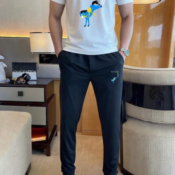designer,replica,clothing,fake,1:1,lv,luxury,high quality Gucci Trousers and Short-Sleeve Suit (41DD)