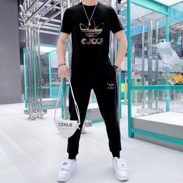 designer,replica,clothing,fake,1:1,lv,luxury,high quality Gucci trousers and short-sleeved shirt suit (E800)
