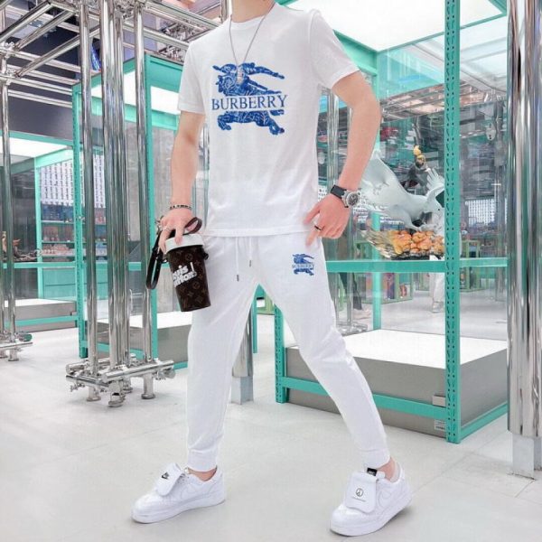 designer,replica,clothing,fake,1:1,lv,luxury,high quality Burberry Trousers and Short-Sleeve Suit (D34A)