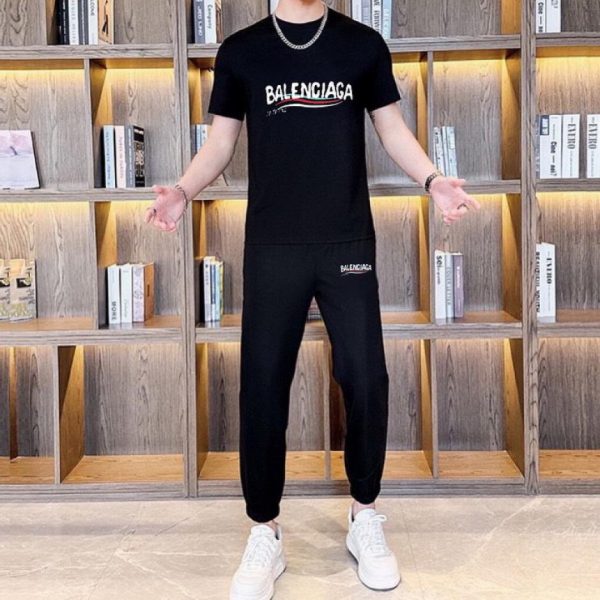 designer,replica,clothing,fake,1:1,lv,luxury,high quality Balenciaga Trousers and Short-Sleeve Suit (0E1A)