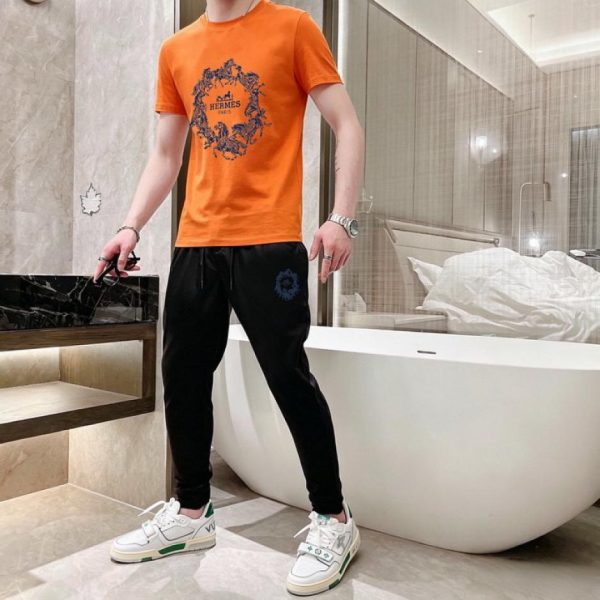 designer,replica,clothing,fake,1:1,lv,luxury,high quality Hermès Trousers and Short-Sleeve Suit (46DB)