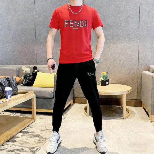 designer,replica,clothing,fake,1:1,lv,luxury,high quality Fendi Trousers and Short-Sleeve Suit (9FAA)